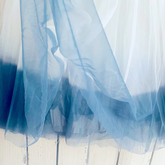 BAILEY44 Anthologie  Cream and Blue Ombré  MIDI Tulle Skirt. NWT - Picture 2 of 5
